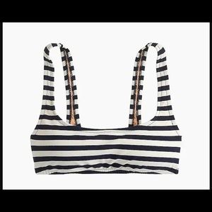NWT J. Crew scoop bikini top in stripe - Small